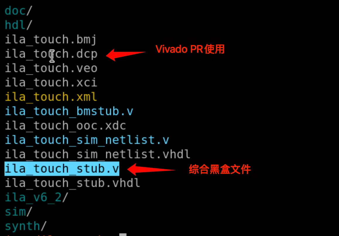 ILA IP 重要输出文件 ILA IP 重要输出文件